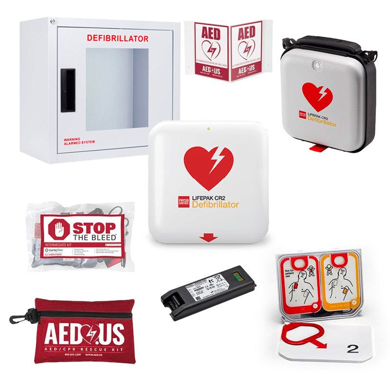 Physio-Control LIFEPAK CR2 School Bundle (Cellular Connectivity) (AED 365 Pro Included - 5 Year)