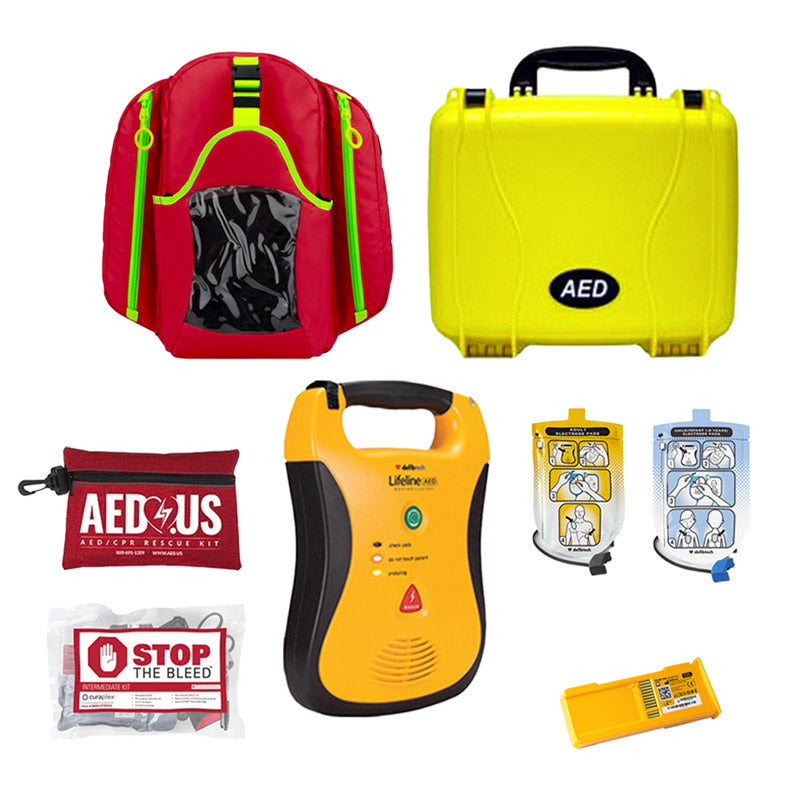 Defibtech Lifeline Fully Automatic Athletic Bundle (AED 365 Pro Included - 5 Year)