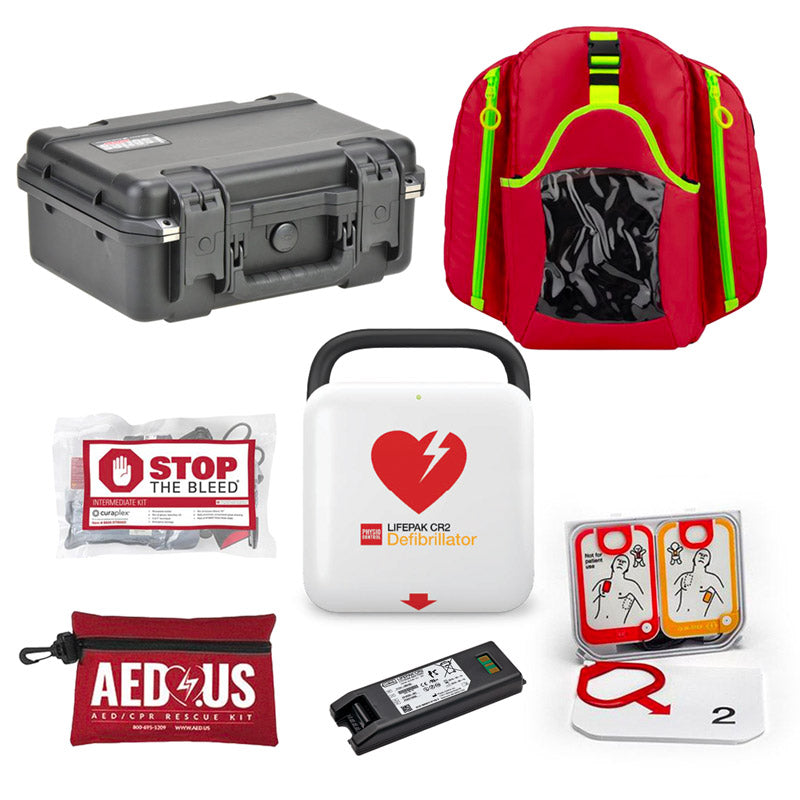 Physio-Control LIFEPAK CR2 Athletic Bundle (AED 365 Pro Included - 5 Y ...